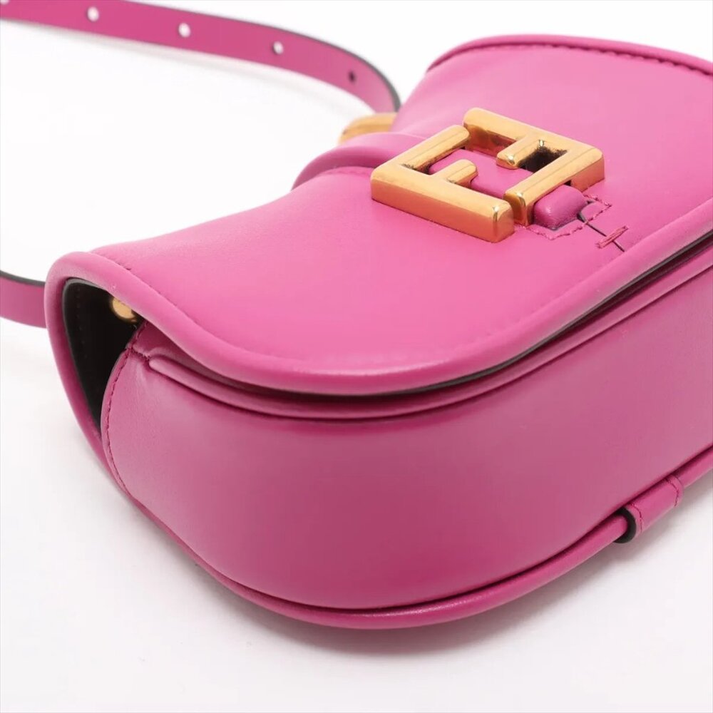👜 Fendi C’Mon Nano Leather Shoulder Bag Pink 7AS219 - Picture 4 of 10